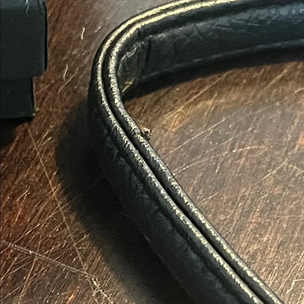 Nicole by Nicole Miller Black Leather Crossbody Bag with Strap